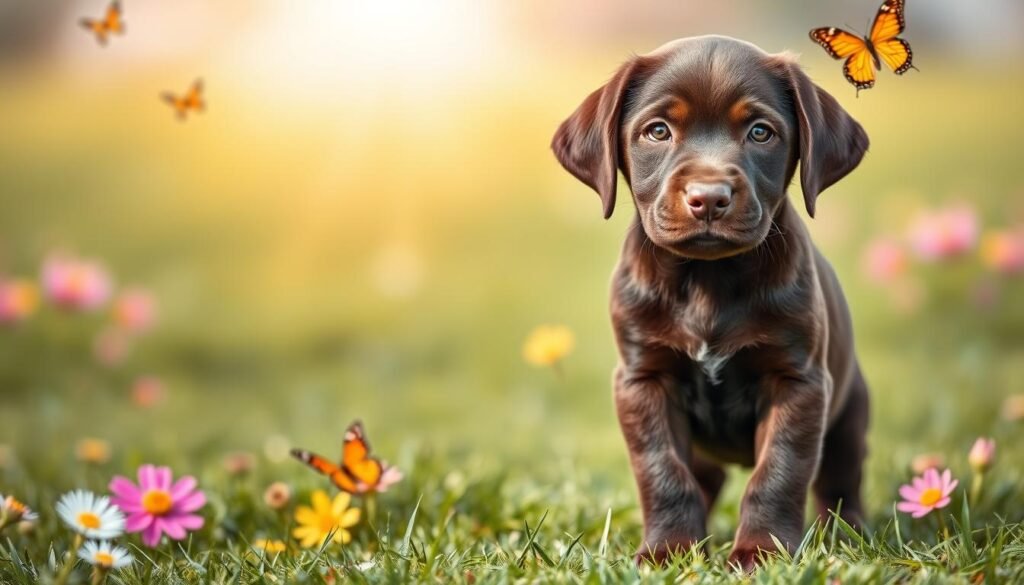 caractéristiques physique chiot labrador chocolat