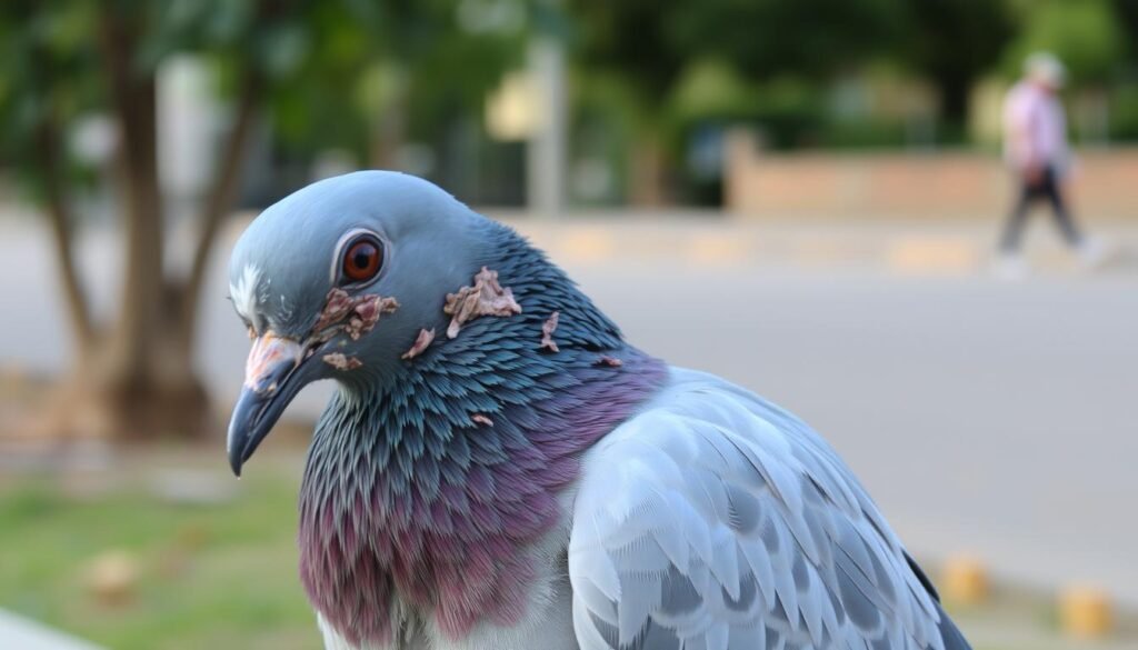 infections parasitaires chez les pigeons