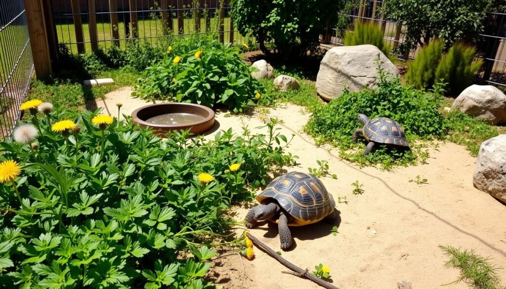 caractéristiques enclos tortue