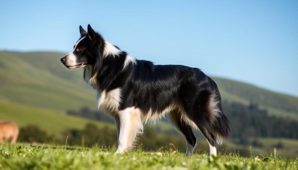 chien de berger noir et blanc