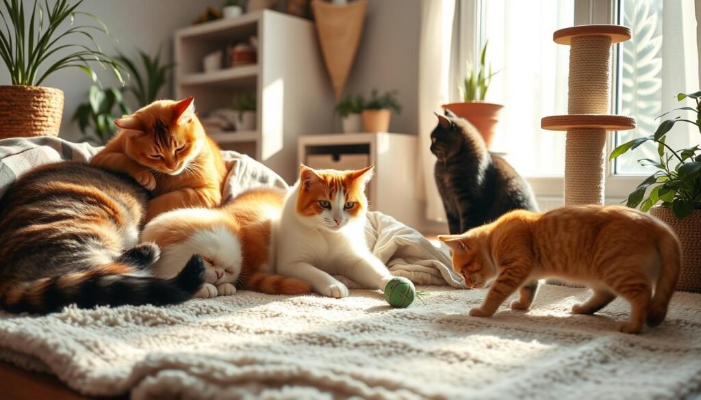 comportements naturels des chats adultes