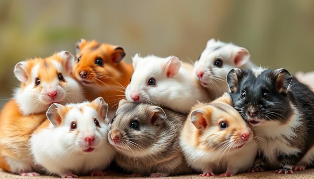 différentes couleurs hamster russe