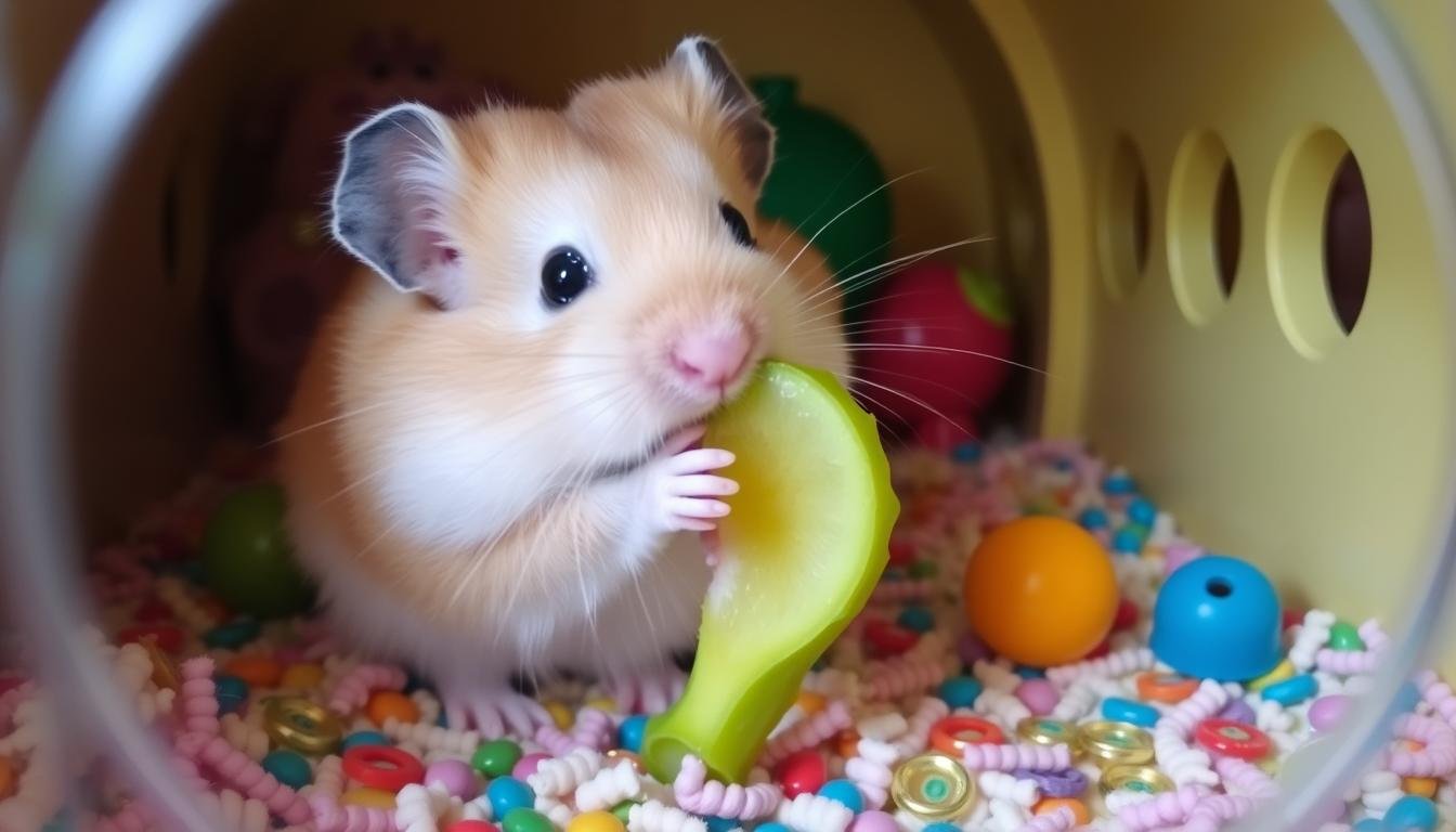 hamster qui mange