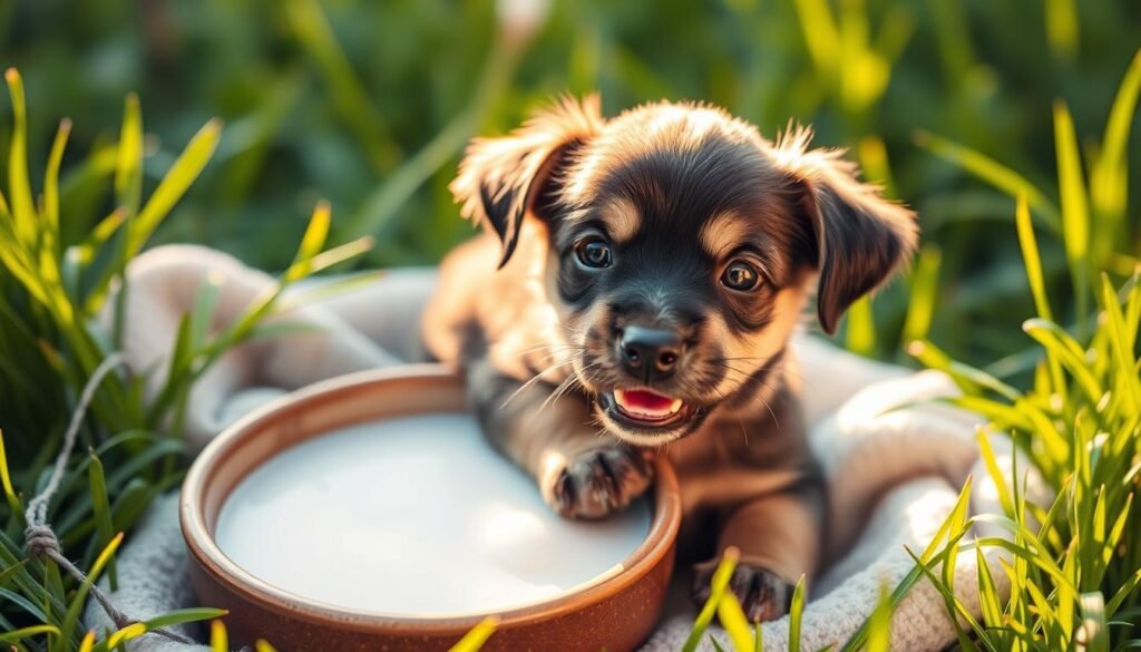 importance du lait pour chiots