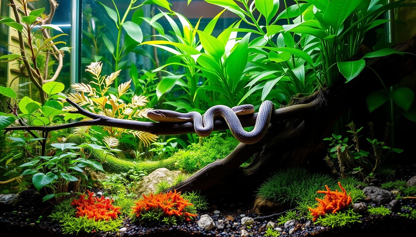 serpent en terrarium