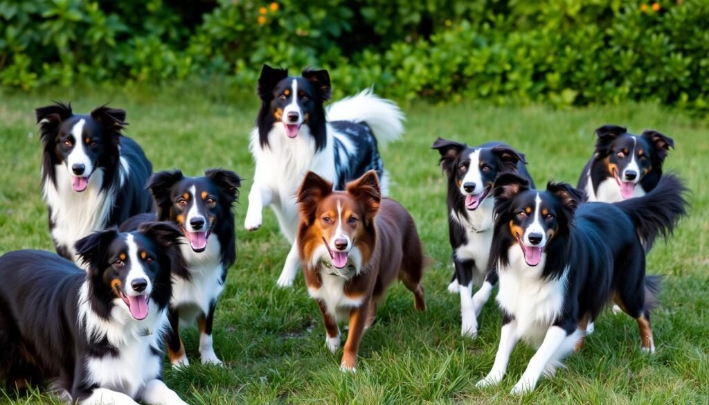 variations couleur sable border collie