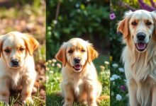 croissance d'un golden retriever