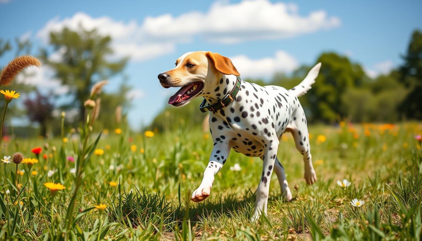 dalmatien croisé golden retriever