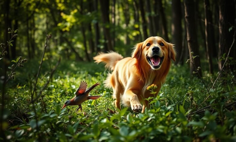 golden retriever chien de chasse