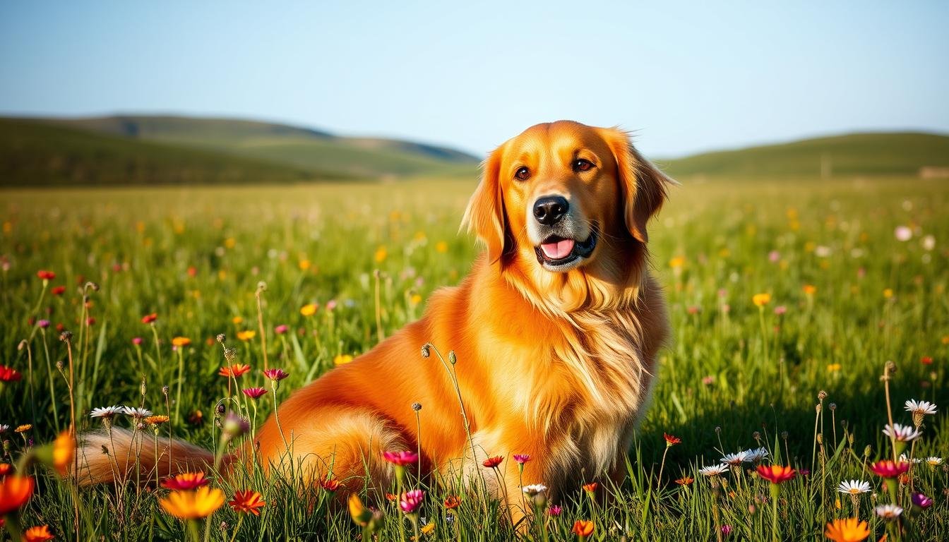 golden retriever red fox