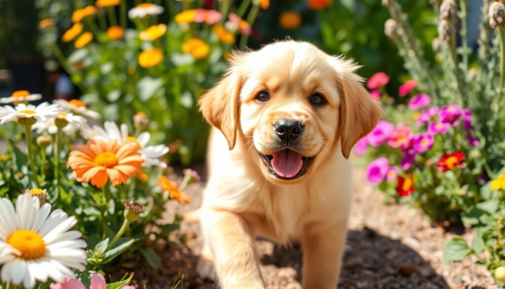 introduction labrador golden retriever chiot