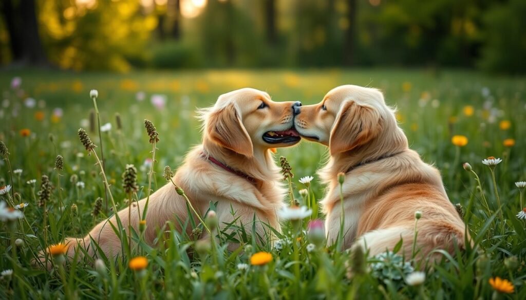 reproduction de golden retriever