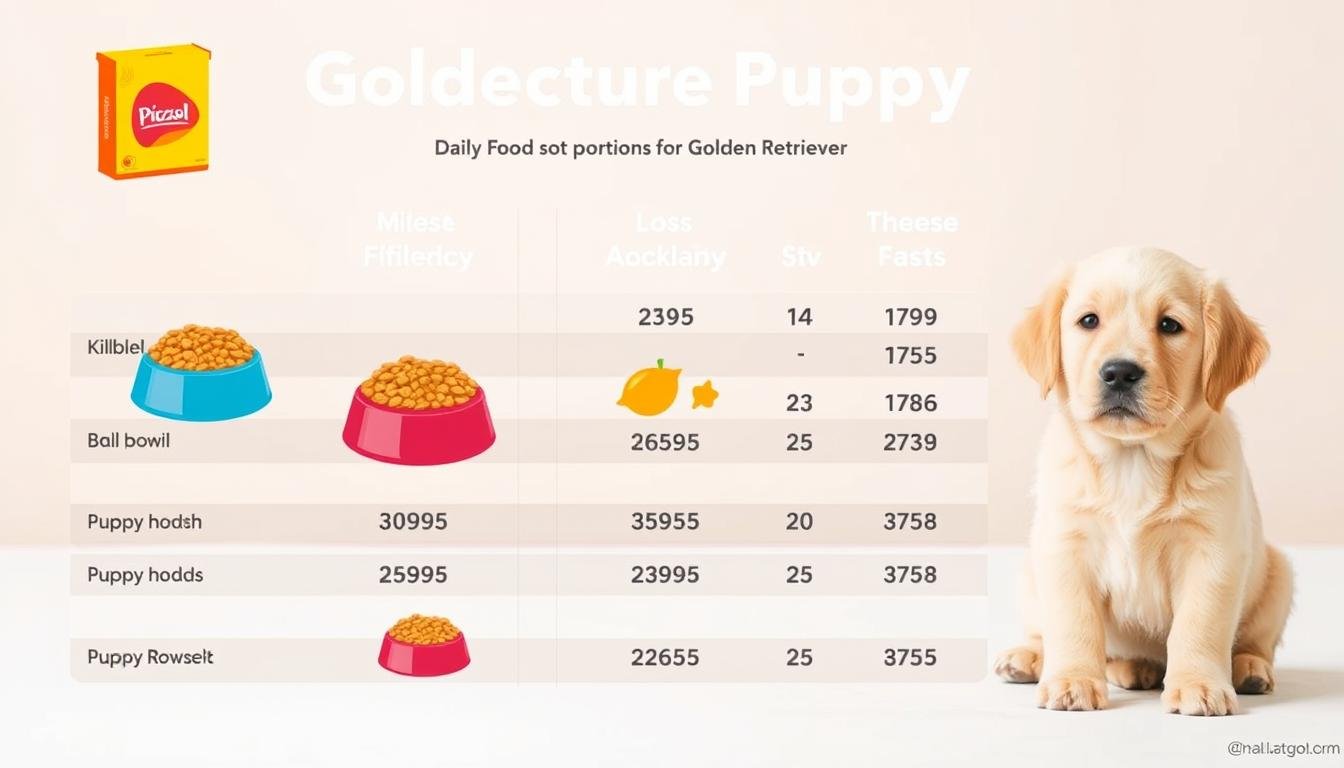 tableau quantité nourriture golden retriever chiot